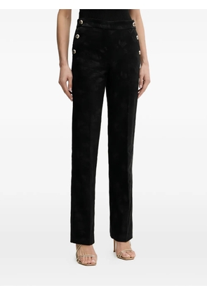 Morgan button-embellishment trousers - Black