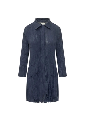Gongdid Design GD174 wavy shirt mini dress - Blue