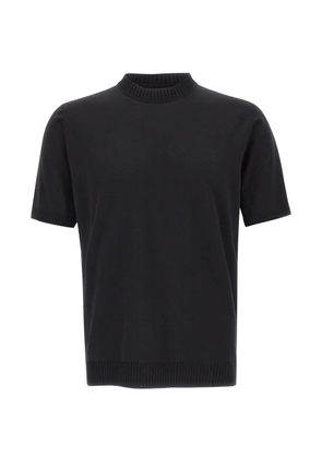 Filippo De Laurentiis ribbed crewneck short-sleeves sweater - Black