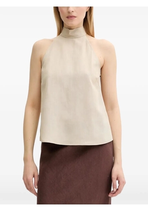 SAMSOE SAMSOE high-neck tie top - Neutrals