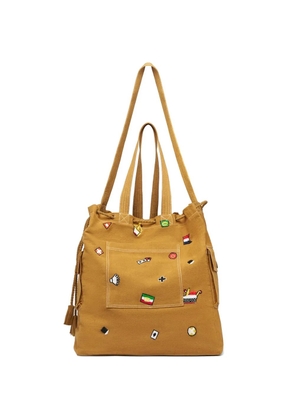 Baziszt Sticker tote bag - Brown