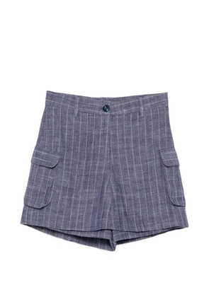 BLAKLACE prinstripes cargo shorts - Blue