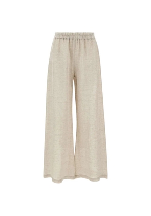 MAURIZIO MYKONOS linen trousers - Neutrals