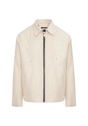 HAMZA Ten distressed overshirt - Neutrals