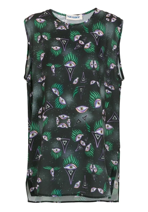 Olympiah eye-print sleeveless blouse - Black