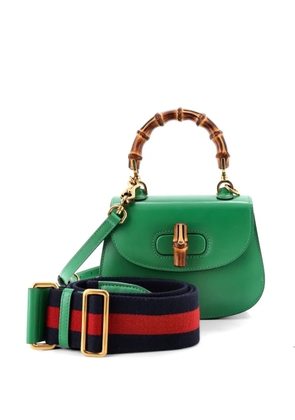 Gucci Pre-Owned Bamboo 1947 Top Handle Bag Leather Mini shoulder bag - Green