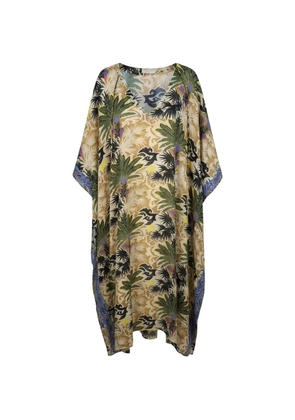 Anjuna floral-print poncho-style maxi dress - Neutrals
