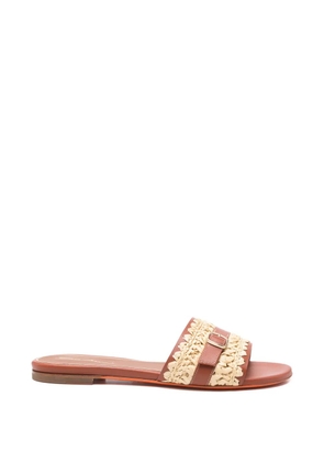 Santoni open-toe flat sandals - Brown