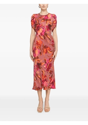 NISSA printed midi dress - Pink