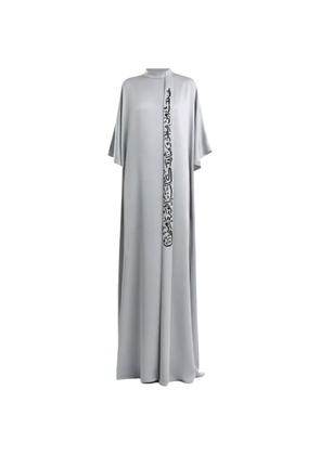 Gemy Maalouf calligraphy-embroidered kaftan - Grey