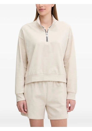 DKNY zipped high-neck loungewear set - Neutrals
