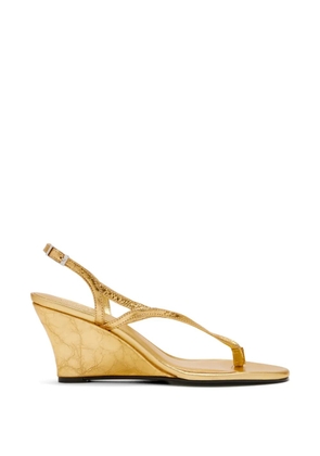 Gimaguas leather wedge sandals - Gold