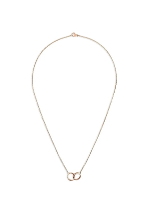 Daniel Wellington interlocking circle pendant necklace - Pink