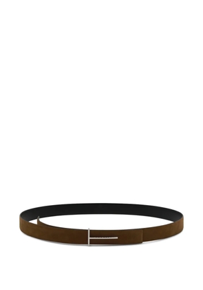 TOM FORD T-bar buckle belt - Brown