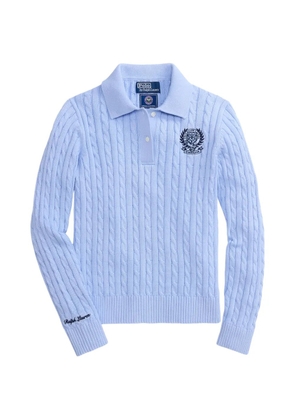 Polo Ralph Lauren cable embroidered polo sweater - Blue