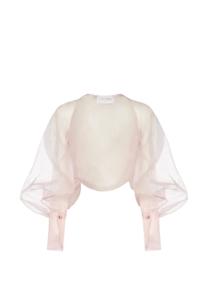 Genny silk cropped blouse - Pink