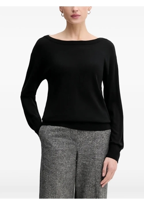 Sisley boat neck knitwear - Black