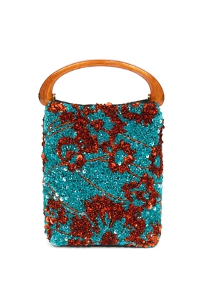 DRIES VAN NOTEN embellished handle bag - Blue