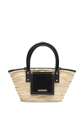 Jacquemus Le Soli woven beach bag - Neutrals