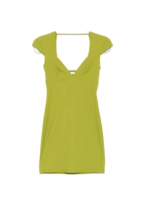 Patrizia Pepe mini sweetheart-neck jersey dress - Green