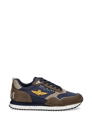 Aeronautica Militare logo-detail sneakers - Brown