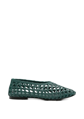 Augusta Ava woven leather flat pumps - Green