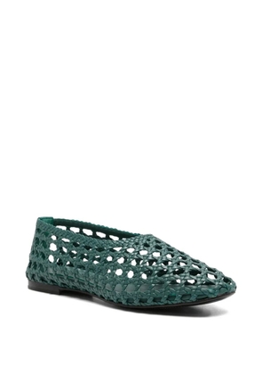 Augusta Ava woven leather flat pumps - Green