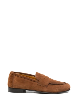 FRATELLI RENNELLA suede penny loafers - Brown