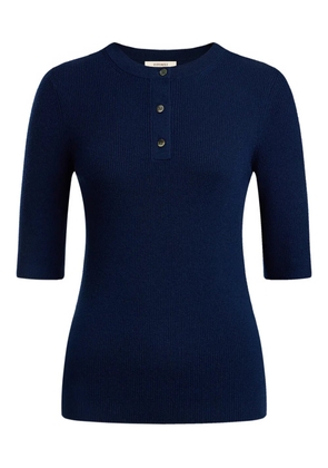 12 STOREEZ button merino sweater - Blue