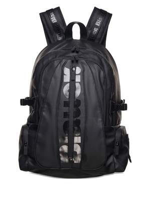 Blauer logo-detail backpack - Black