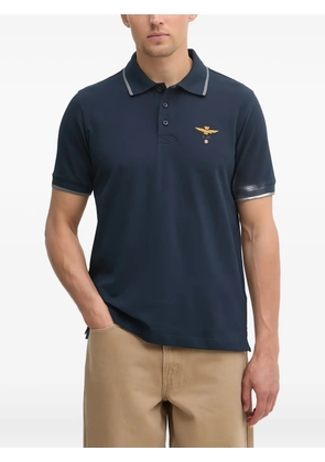 Aeronautica Militare emblem-detail polo shirt - Blue