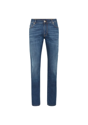 Billionaire logo-detail five-pocket jeans - Blue