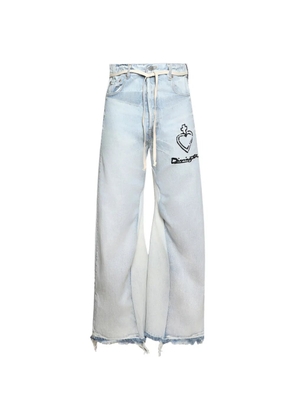 RIVINGTON ROI REBIS Ocultista He Rose 2 raw-edge jeans - Blue