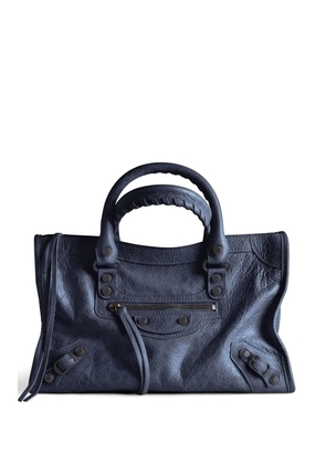 Balenciaga small Le City braided-handle tote bag - Blue
