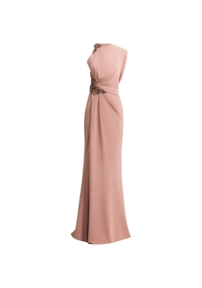 Gemy Maalouf asymmetrical-neckline draped maxi dress - Pink