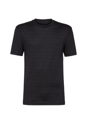 Billionaire lion print round neck t-shirt - Black