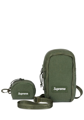 Supreme logo-patch messenger bag - Green