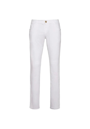 Billionaire logo-patch jeans - White