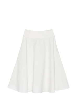 Hemisphere A-line midi skirt - White