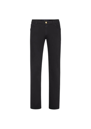 Billionaire crest-embroidered trousers - Black