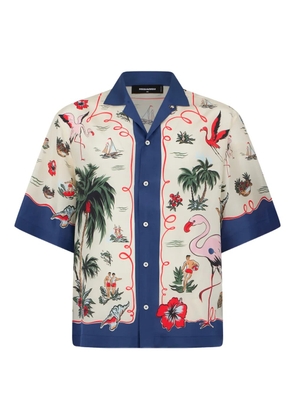 DSQUARED2 Aloha souvenir patterned shirt - Neutrals