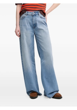 Sisley logo-patch jeans - Blue