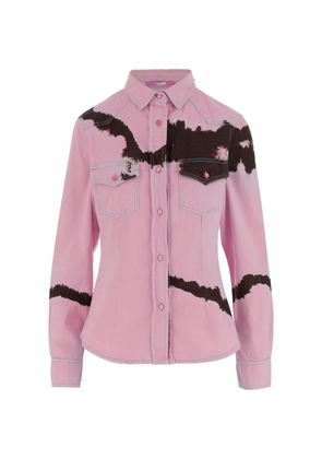 DON'T @ ME tie-dye pocket shirt - Pink