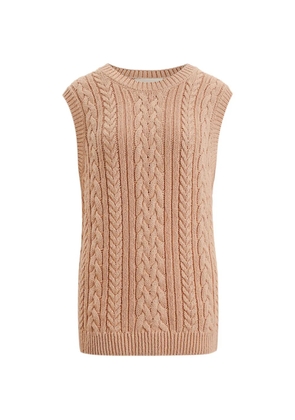 12 STOREEZ Harvest cable-knit vest - Neutrals