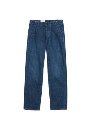 Fortela fatigue-pocket denim trousers - Blue