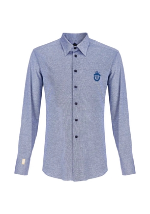 Billionaire embroidered slim shirt - Blue