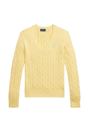 Polo Ralph Lauren cable-knit V-neck jumper - Yellow