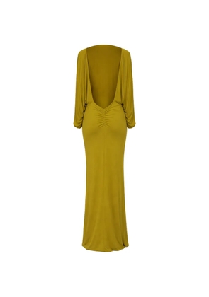 De La Vali Devana open-back maxi dress - Yellow