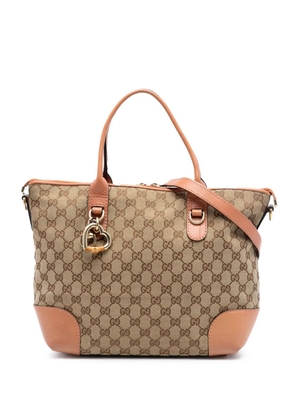 Gucci Pre-Owned 2016-2025 GG Canvas Heart Bit satchel - Neutrals