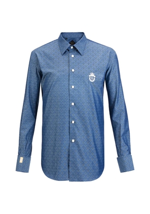 Billionaire pattern cotton shirt - Blue